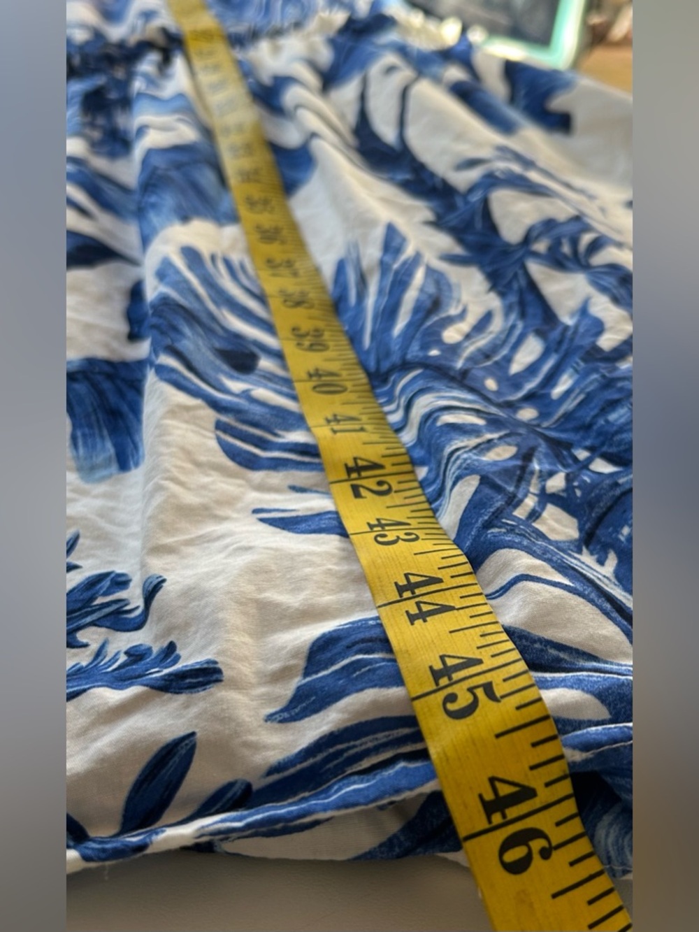 BCBG PALM CABO BLU MAXI DRESS L ADJUSTABLE STRAPS,SMOCKED WAIST,BACK TIE CLOSURE - Picture 9 of 10